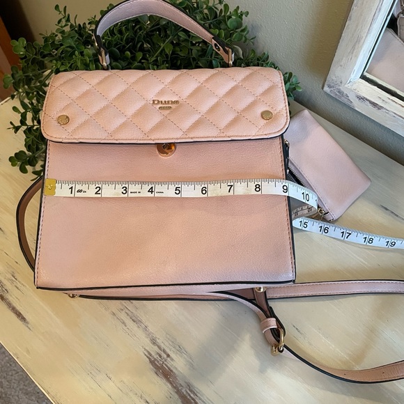 Dune London dusty rose color purse with removable Crossbody strap - Picture 10 of 14